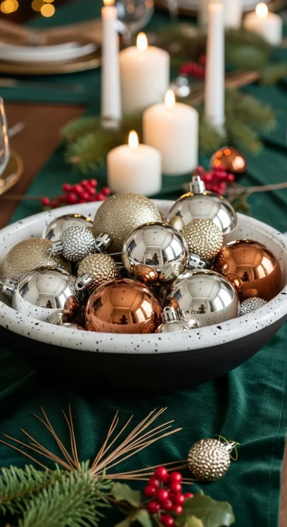Bowl of Metallic Orbs