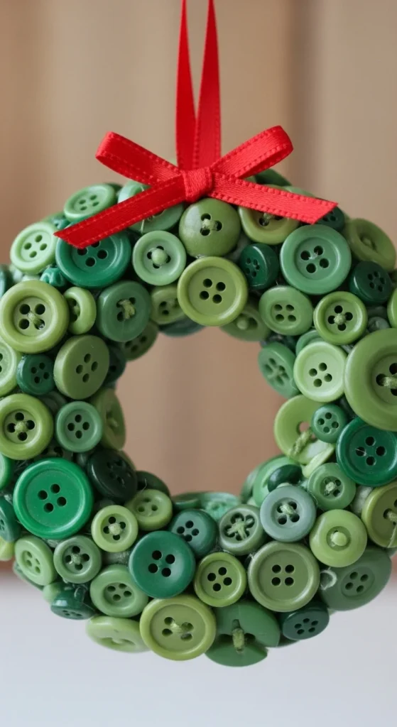 Button Wreath Ornaments