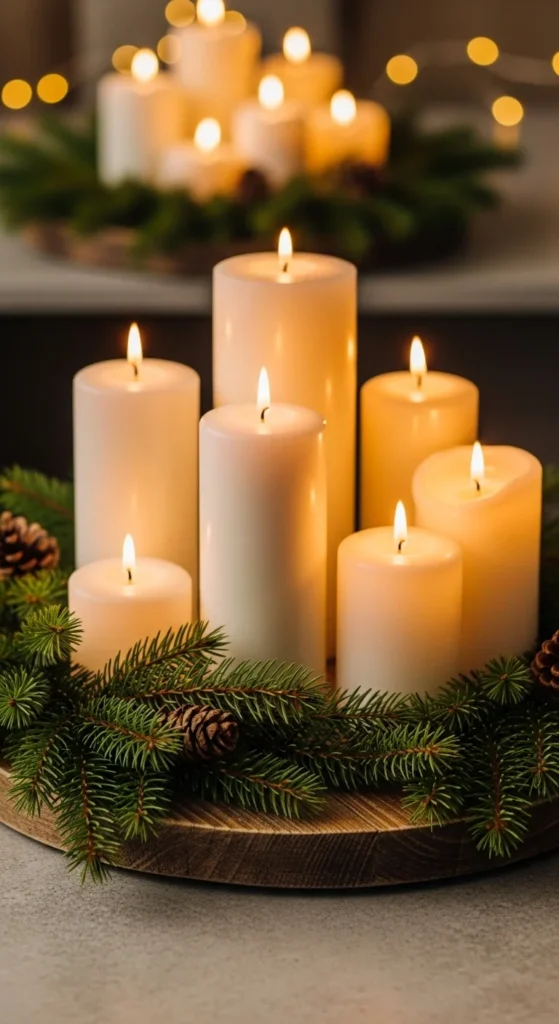 Candle Cluster With Mixed Heights