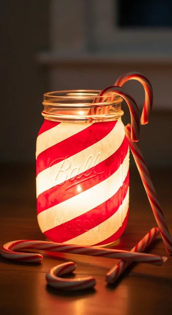 Candy Cane Stripe Jar