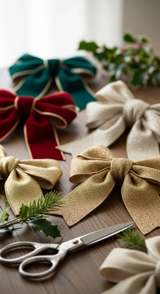 Christmas DIY Ribbon Bows