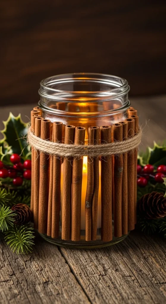 Cinnamon Stick Mason Jar Glow