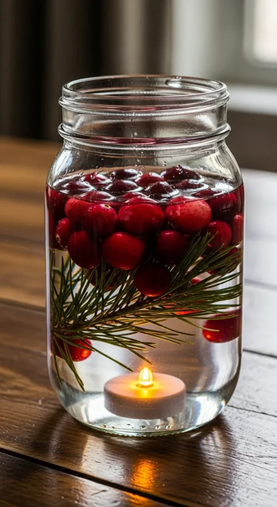 Cranberry & Pine Glow Jars