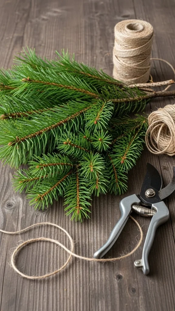 diy christmas pine garland