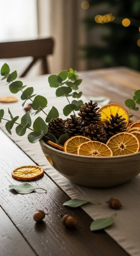 Dried Orange and Eucalyptus Bowl