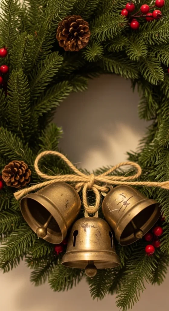 Evergreen and Bell Cluster Wreath
