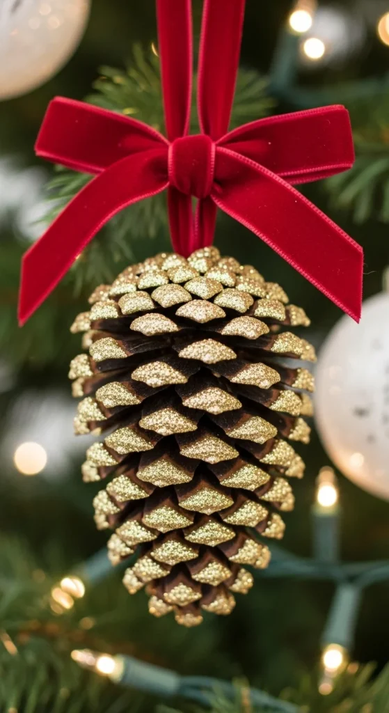 Glittered Pinecones