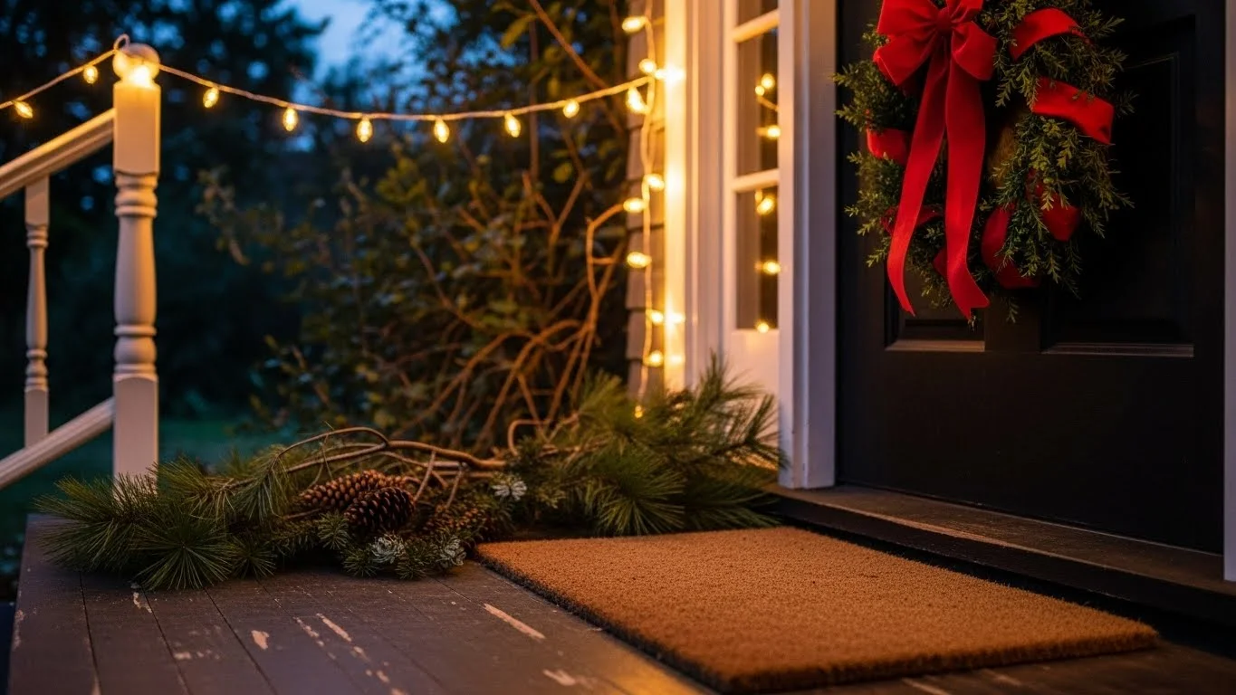 How to Paint a Festive DIY Christmas Doormat at Home