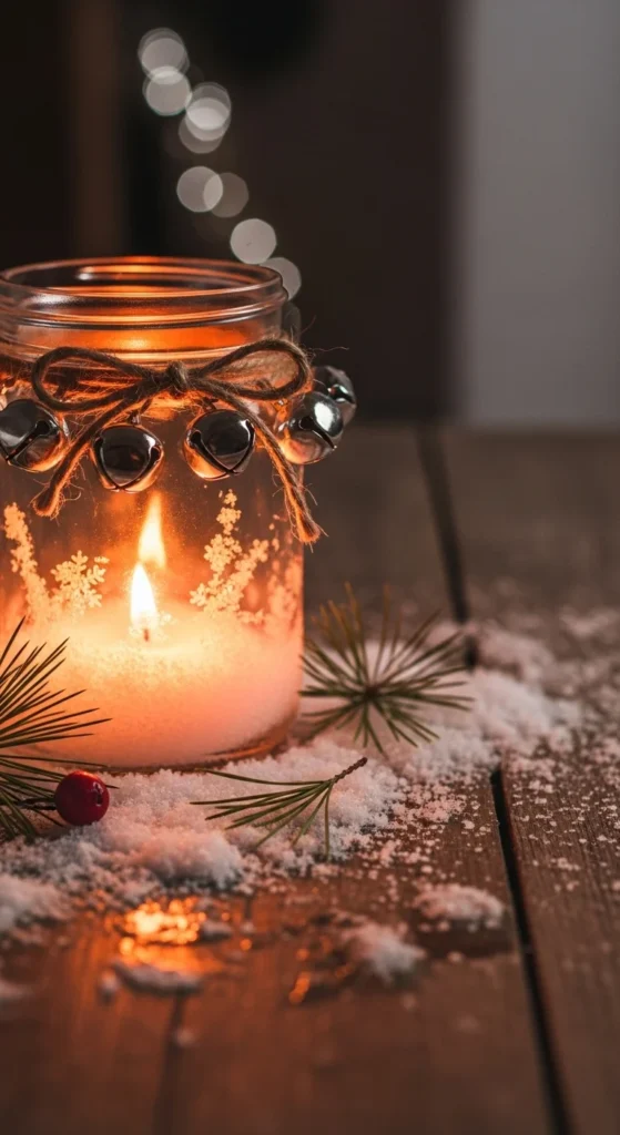 Jingle Bell Mason Jar Lanterns