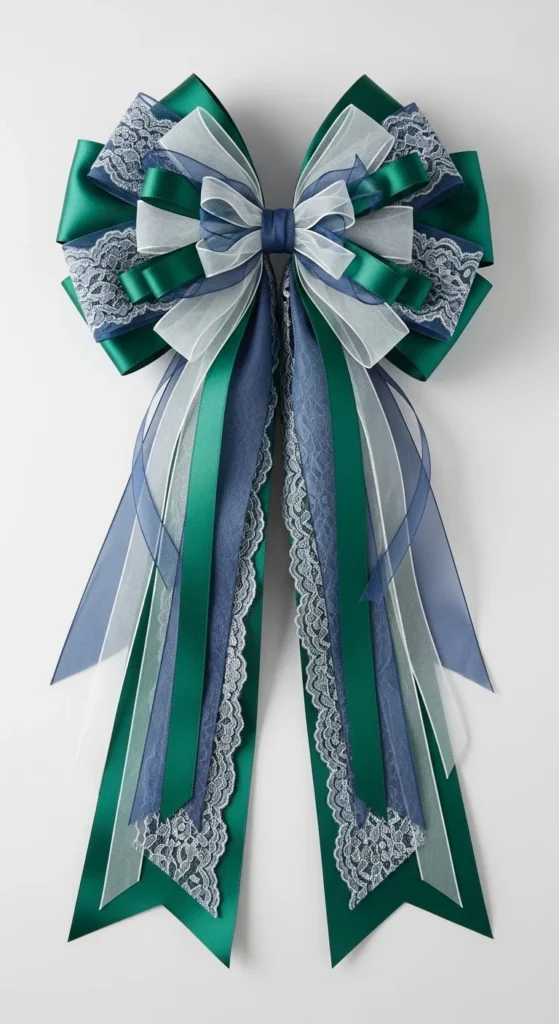 Layered Mixed-Material Luxe Bow