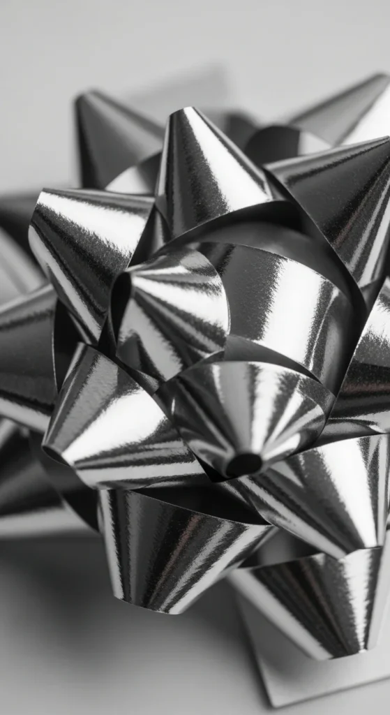 Metallic Ribbon Sculpted Bow