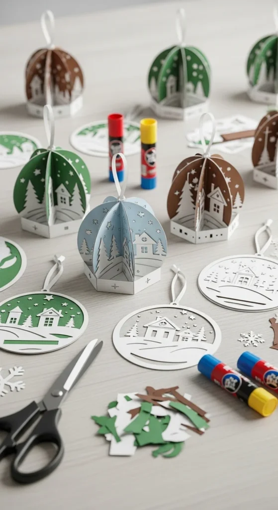 Paper Snow Globes