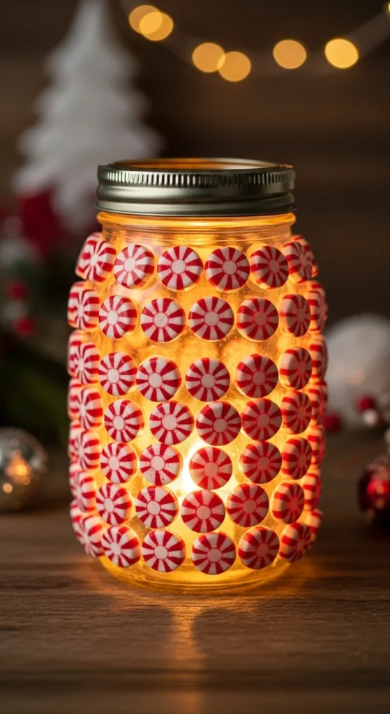 Peppermint Mason Jar Glow