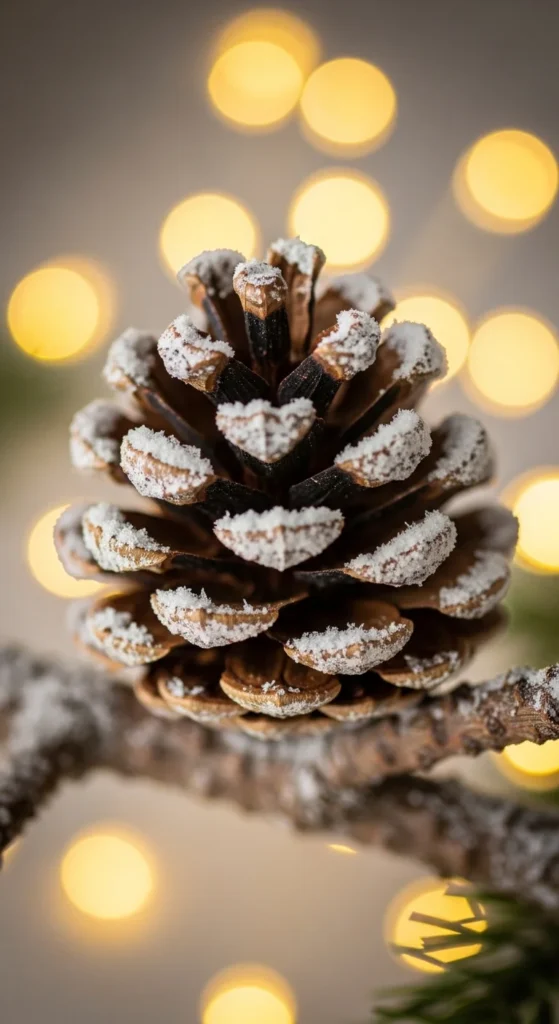 Pinecone Snow Dust Ornaments