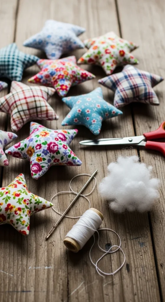 Scrap Fabric Stars