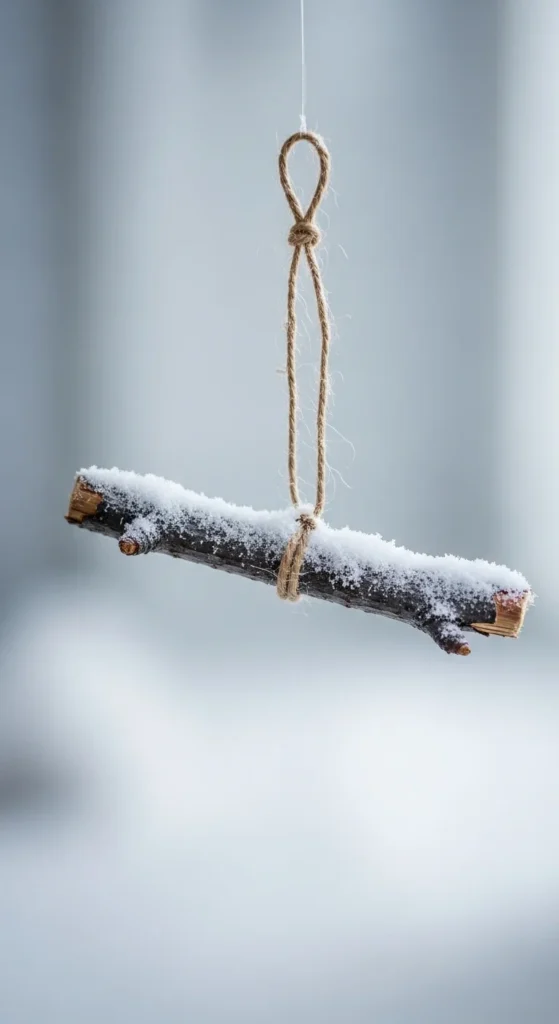 Snow-Dusted Branch Ornaments