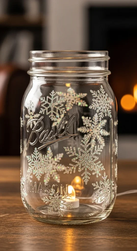 Snowflake Glitter Jar