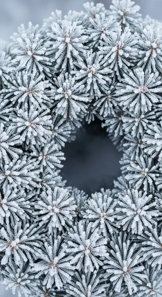 Snowy Pine Branch Wreath