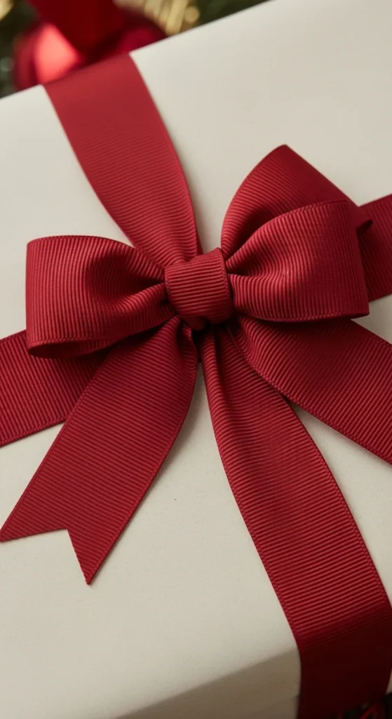 Winter Green Grosgrain Tail Bow