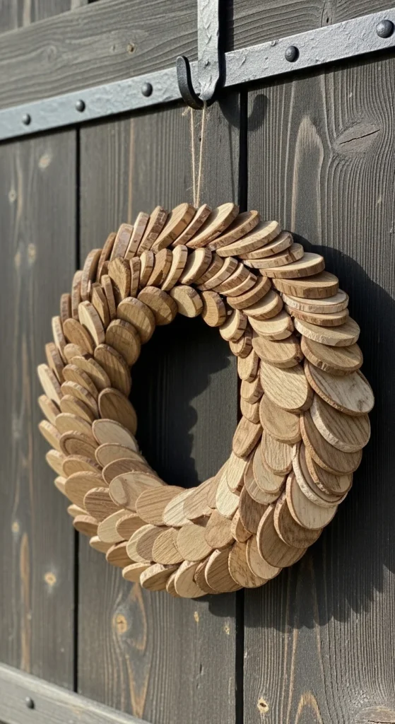 Wood Slice Rustic Wreath
