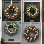 22 Beautiful Rose Wreaths That Enhance Doors
