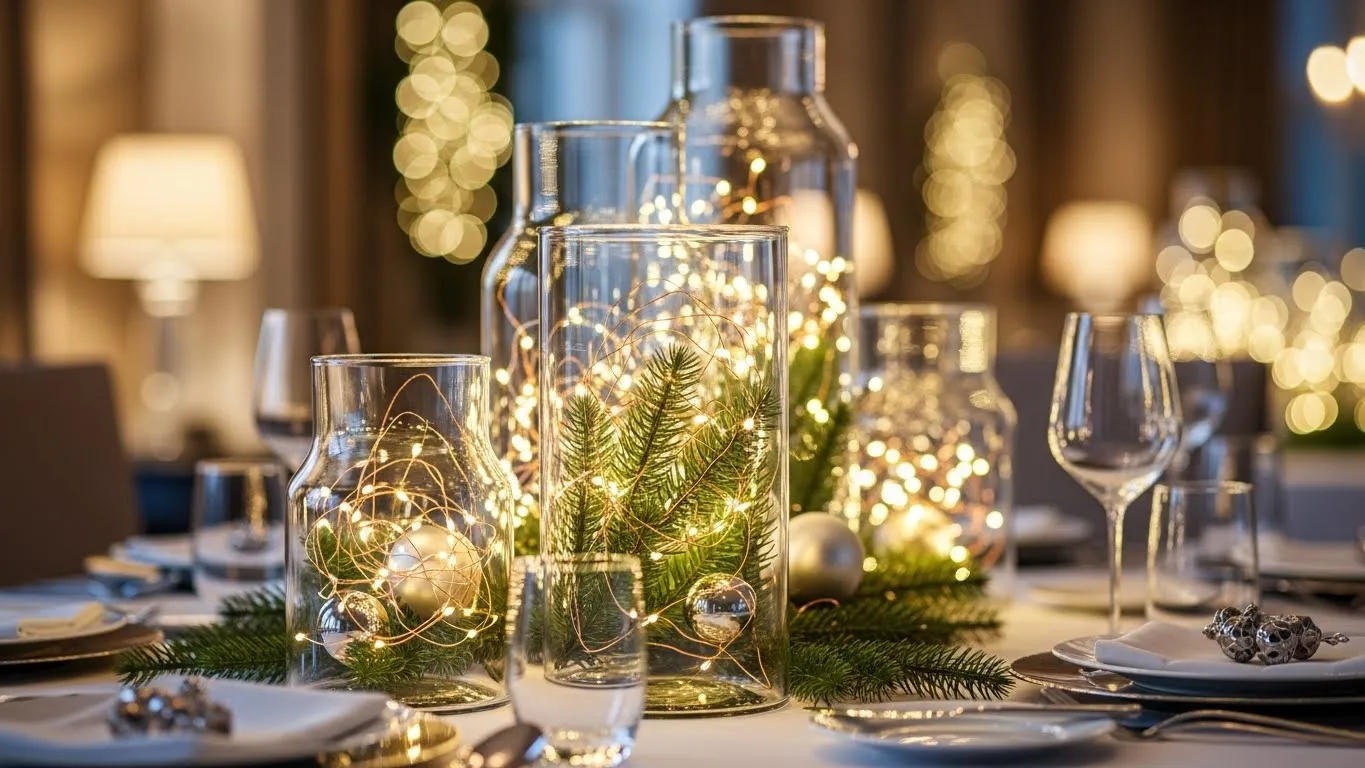 25 Modern Christmas DIY Centerpiece Jars That Style Your Table Instantly