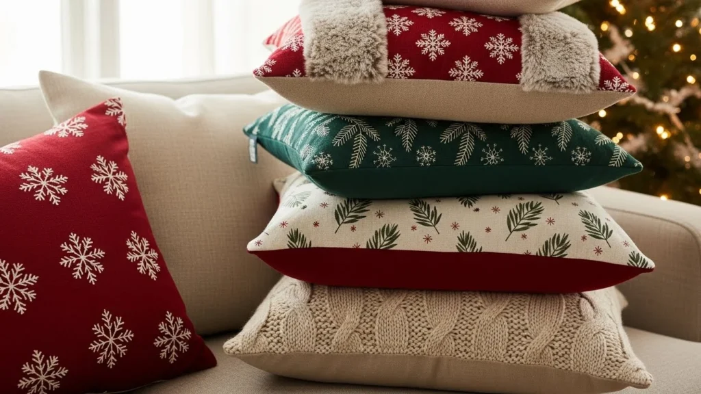 27 Charming Christmas DIY Pillow Covers That Cozy Up Your Sofa