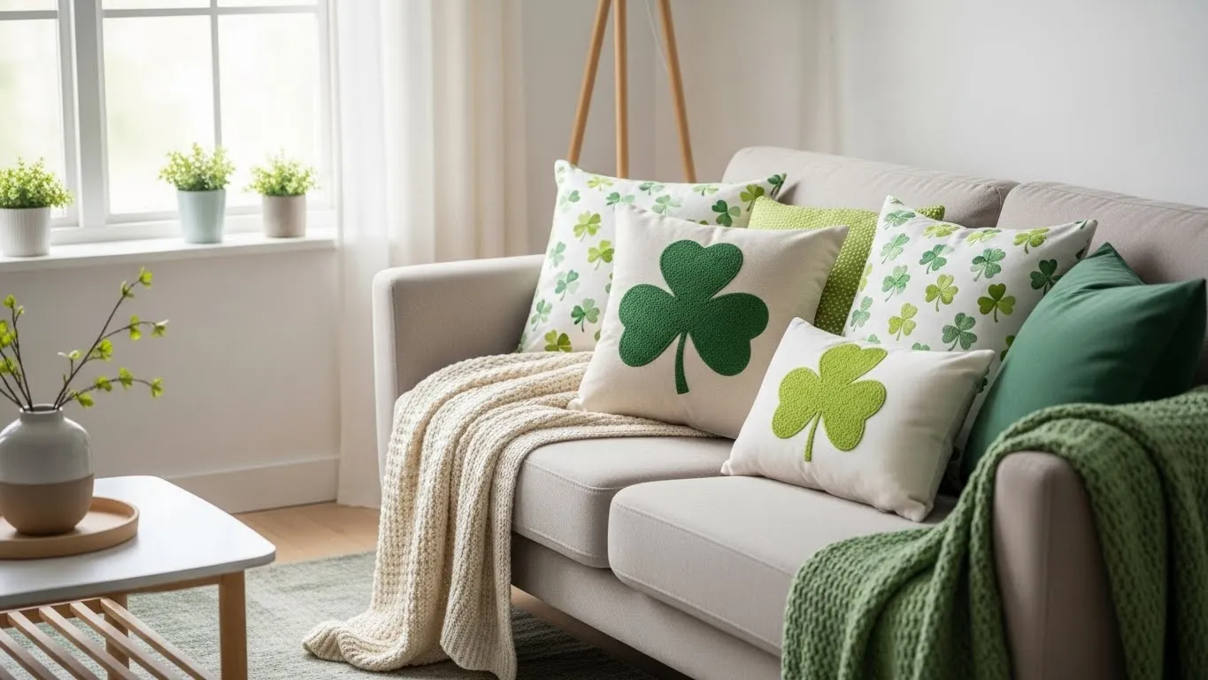 27 Cozy Shamrock Pillow Ideas That Refresh Any Room