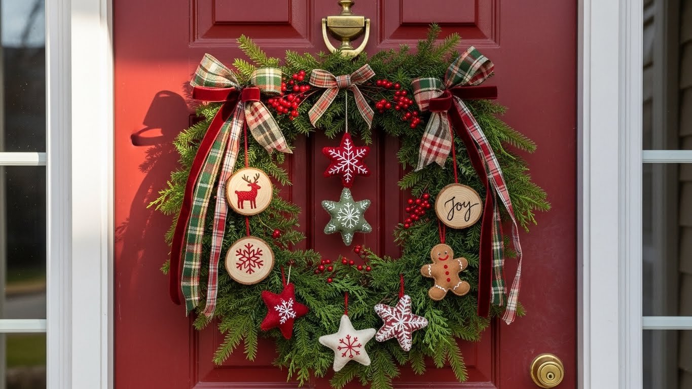 27 Cute Christmas DIY Door Hangers That Add Instant Cheer