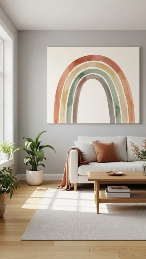 Abstract Rainbow Arc Canvas
