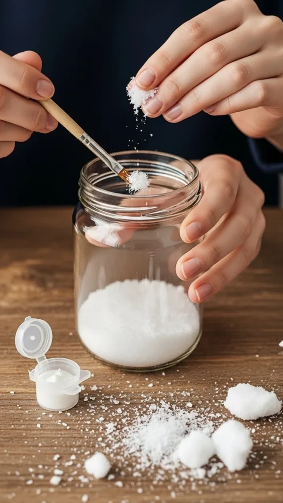 Add the Frosted Snow Effect to the Jar