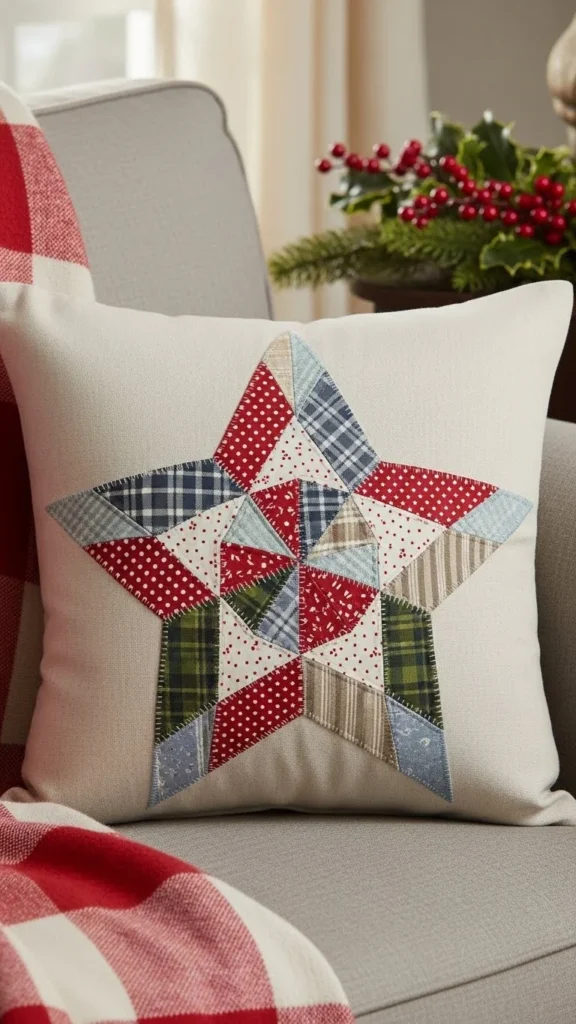 Appliqué Star Pillow