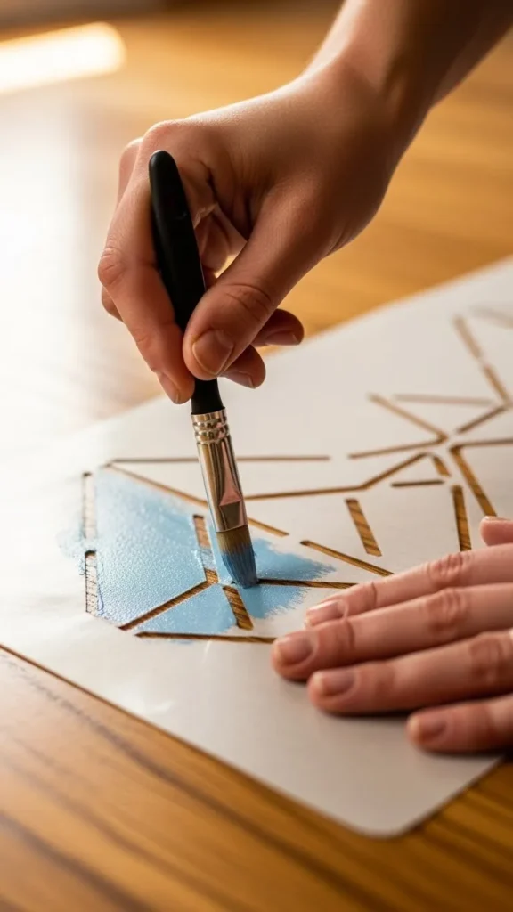 Apply the Stencil Paint Carefully