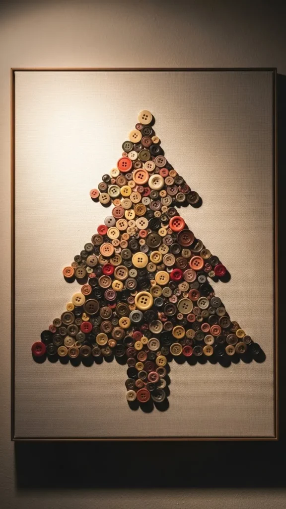 Button Christmas Tree Wall Art