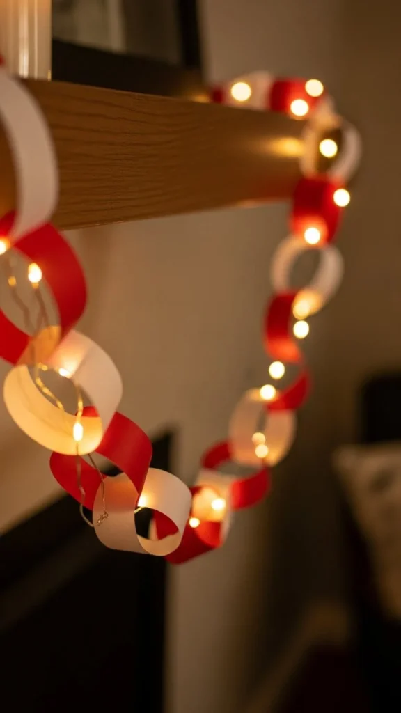 Candy Cane Paper Chain