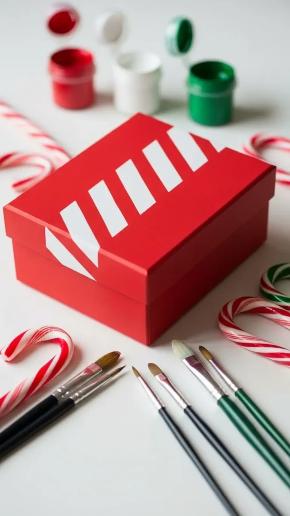 Candy Cane Striped Box