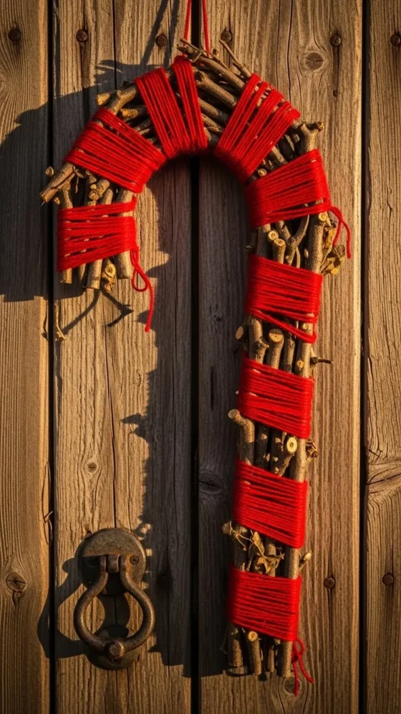 Candy Cane Twig Hanger