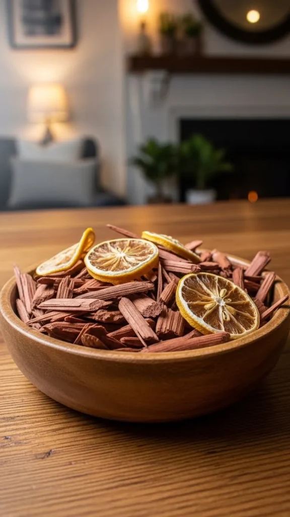 Cedar Chips and Lemon Peel Potpourri