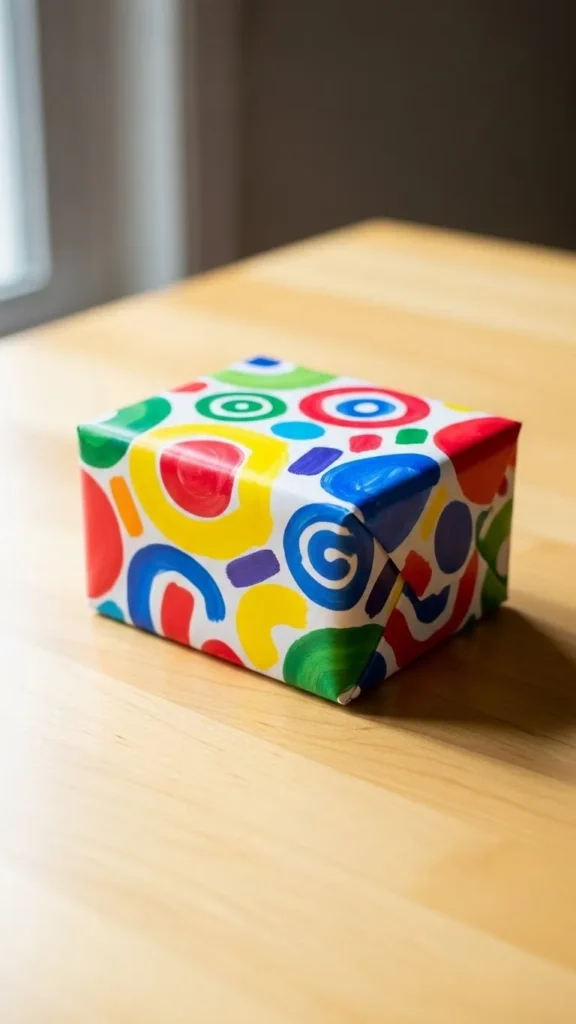 Children’s Artwork as Wrapping Paper
