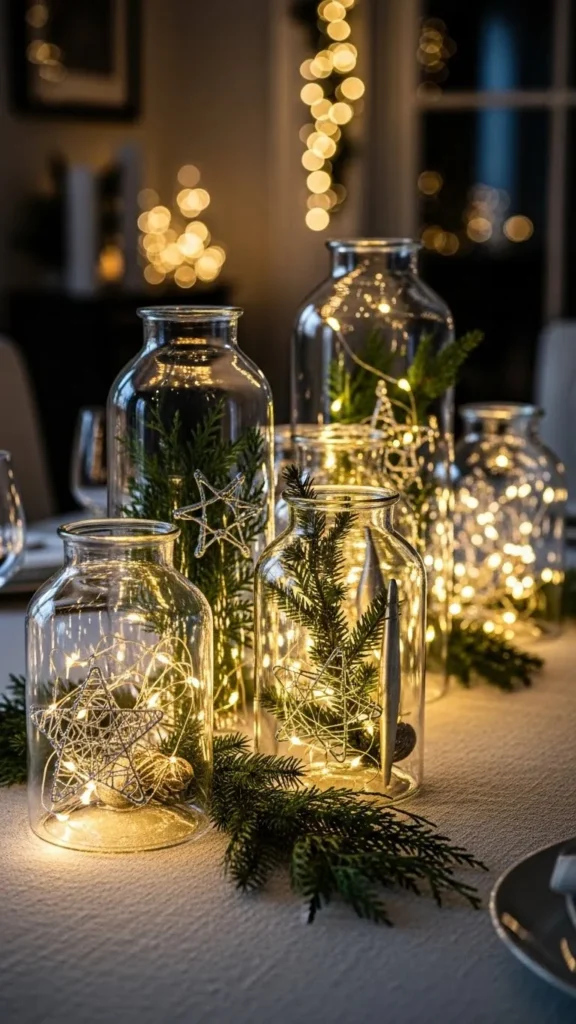 Christmas DIY Centerpiece Jars