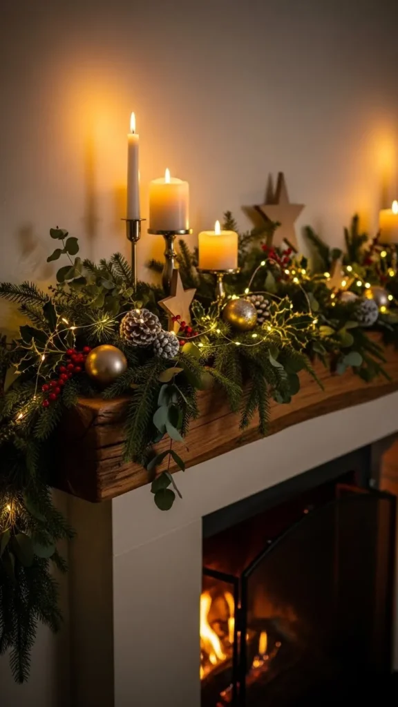 Christmas DIY Mantel Decor