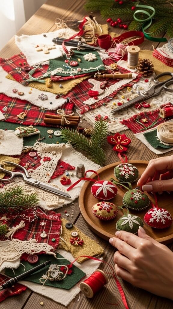 Christmas DIY Scrap Fabric Crafts