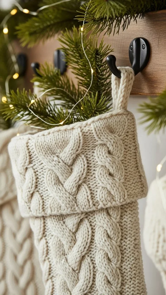 Chunky Cable-Knit Sweater Stocking