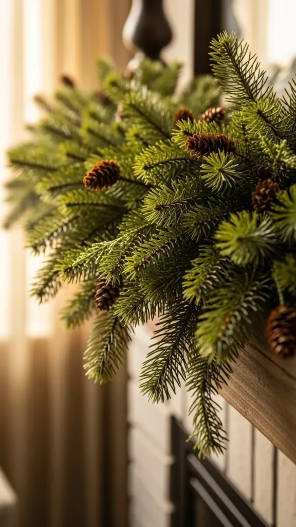 Classic Evergreen Garland With Mini Pinecones