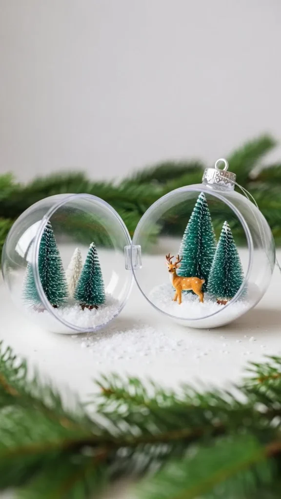 Clear Ornament Snow Globe