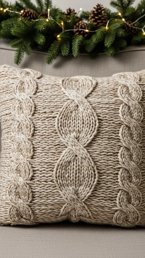 Cozy Knit Sweater Pillow