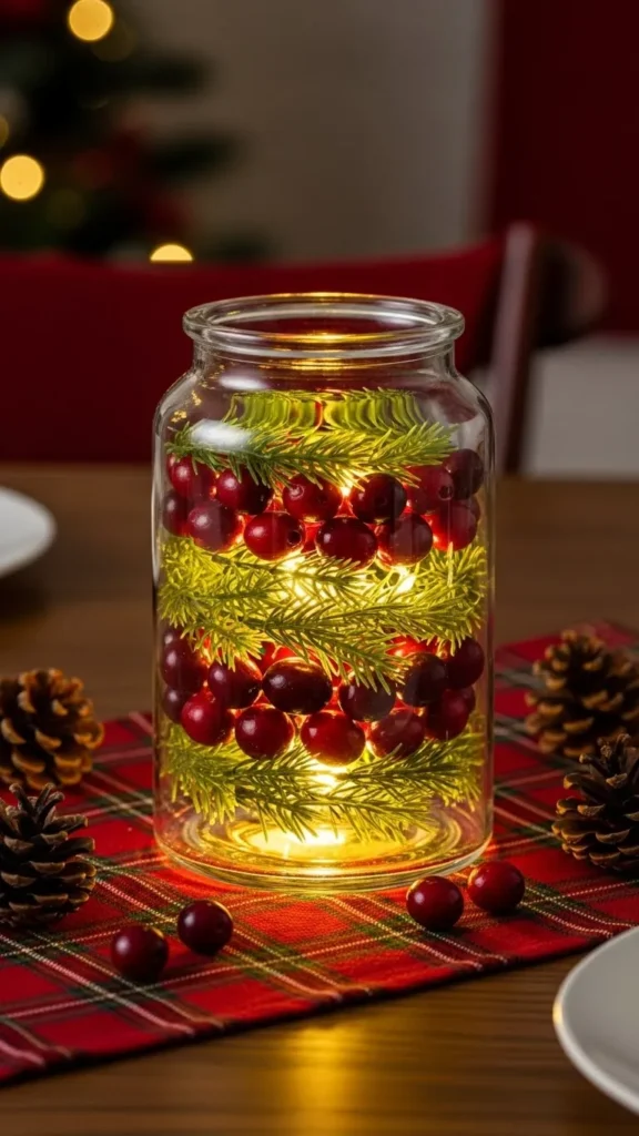 Cranberry-and-Greens Layered Jar