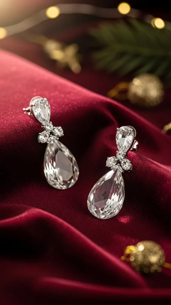 Crystal Drop Earrings With Gentle Sparkle