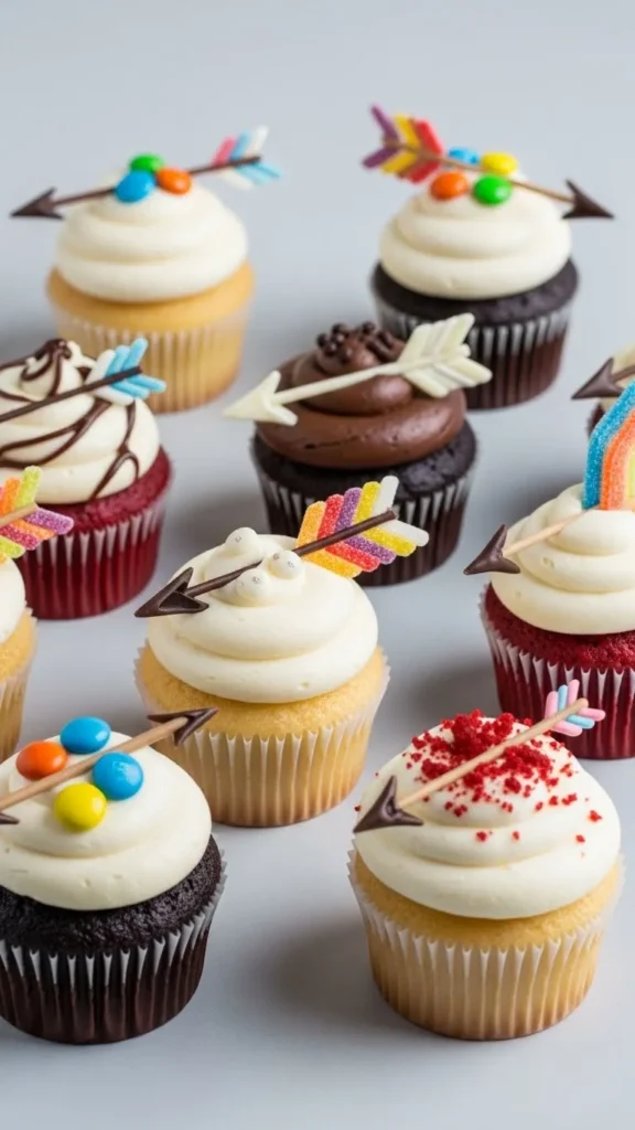 Cupid Arrow Cupcakes