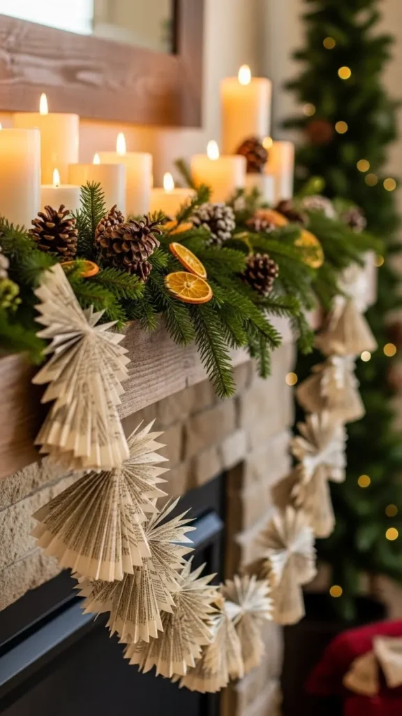 DIY Book Page Christmas Garland